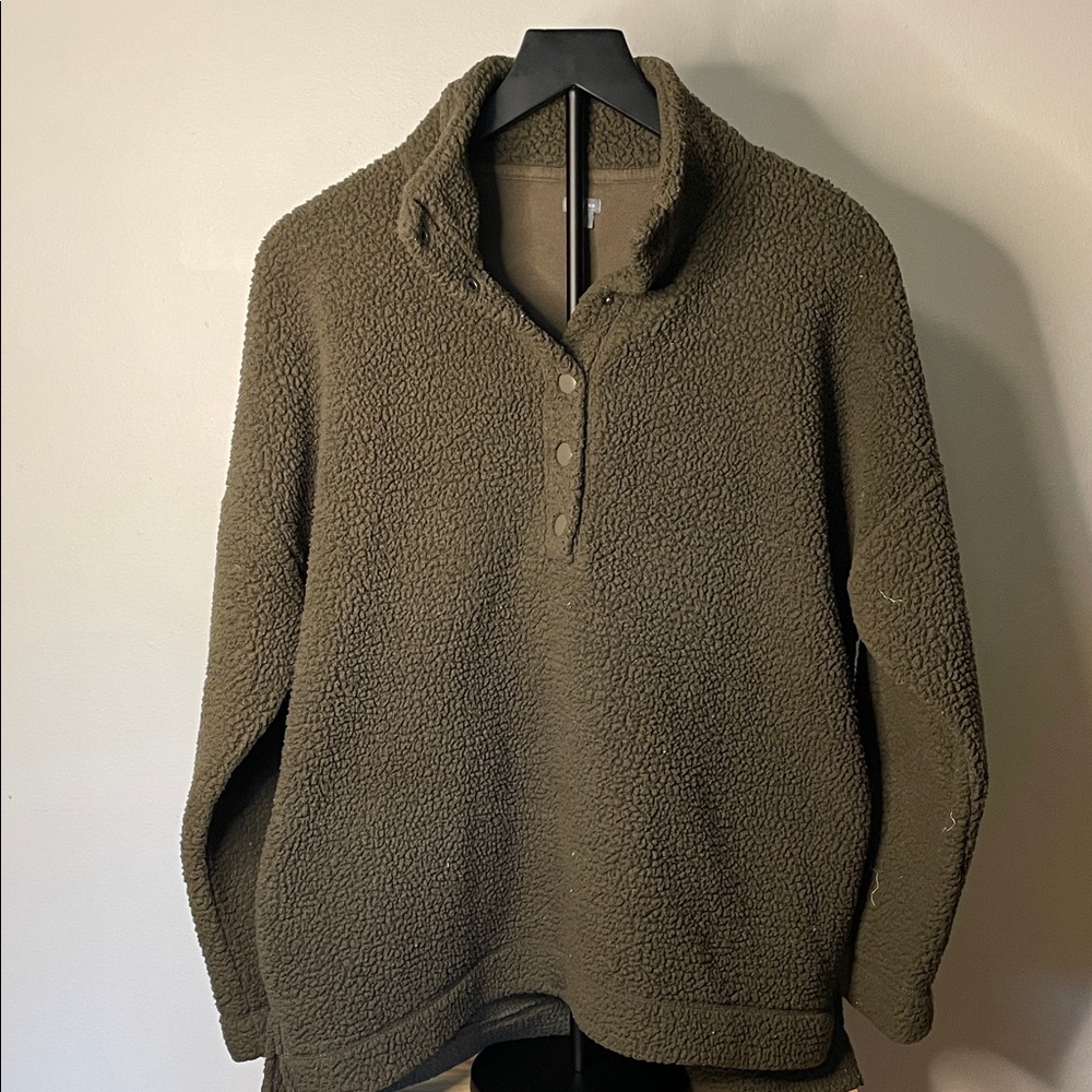 Aerie Forest Green Teddy Jacket